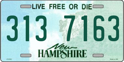 NH license plate 3137163