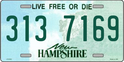 NH license plate 3137169
