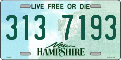 NH license plate 3137193