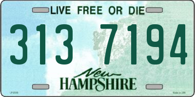 NH license plate 3137194