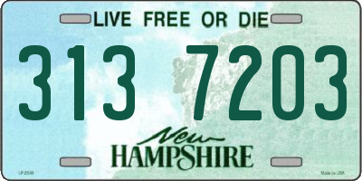NH license plate 3137203