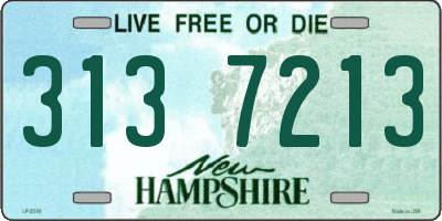 NH license plate 3137213