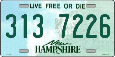 NH license plate 3137226