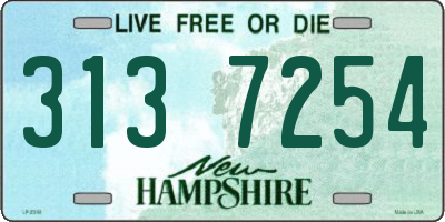 NH license plate 3137254