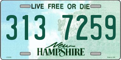 NH license plate 3137259
