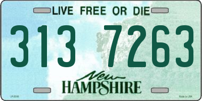 NH license plate 3137263