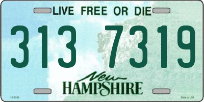 NH license plate 3137319
