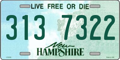 NH license plate 3137322