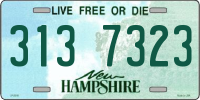 NH license plate 3137323