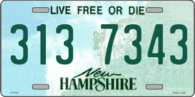 NH license plate 3137343