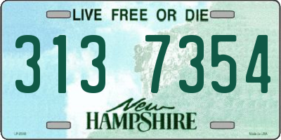 NH license plate 3137354
