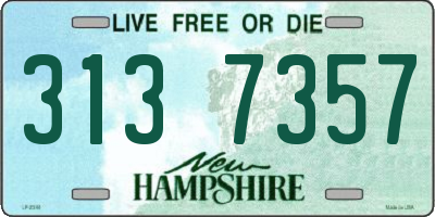 NH license plate 3137357