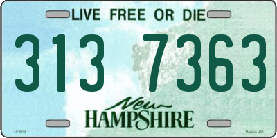 NH license plate 3137363