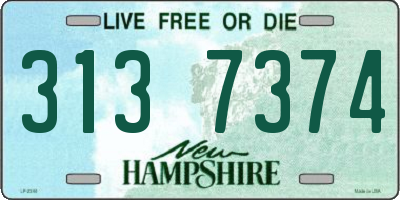 NH license plate 3137374