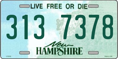 NH license plate 3137378