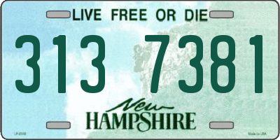 NH license plate 3137381