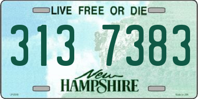 NH license plate 3137383
