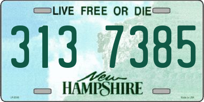 NH license plate 3137385