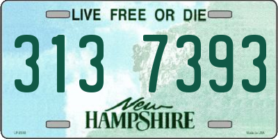 NH license plate 3137393