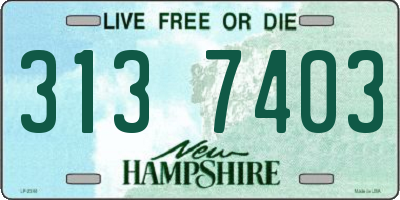 NH license plate 3137403
