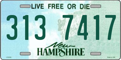 NH license plate 3137417