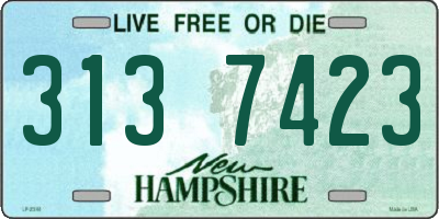 NH license plate 3137423