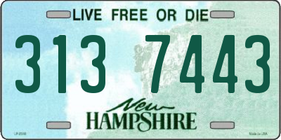 NH license plate 3137443