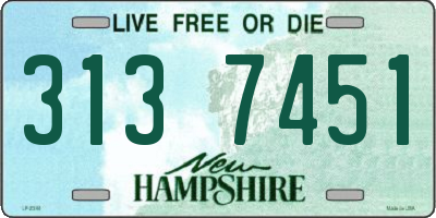 NH license plate 3137451