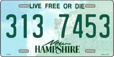 NH license plate 3137453