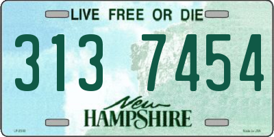 NH license plate 3137454