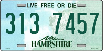 NH license plate 3137457