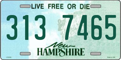 NH license plate 3137465