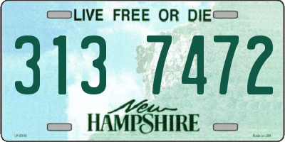 NH license plate 3137472
