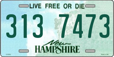 NH license plate 3137473