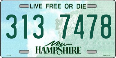 NH license plate 3137478