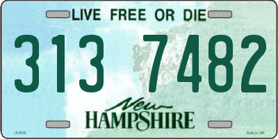 NH license plate 3137482
