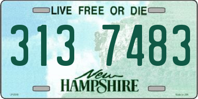 NH license plate 3137483