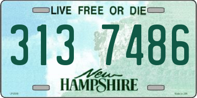 NH license plate 3137486