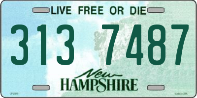 NH license plate 3137487