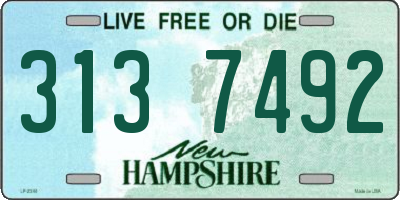 NH license plate 3137492