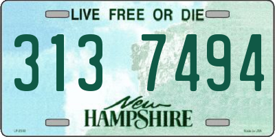 NH license plate 3137494