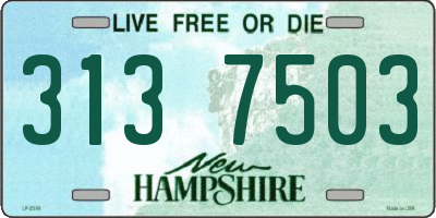 NH license plate 3137503