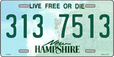 NH license plate 3137513