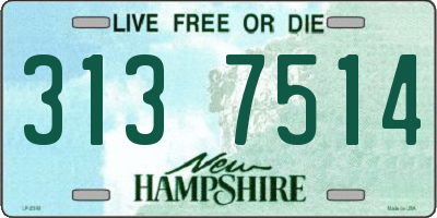 NH license plate 3137514