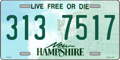 NH license plate 3137517