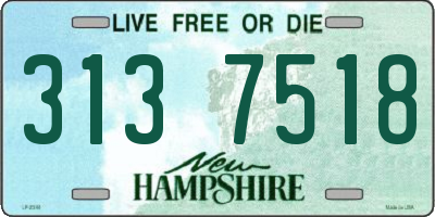 NH license plate 3137518