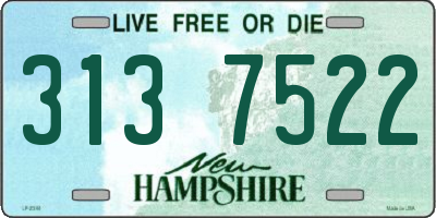 NH license plate 3137522