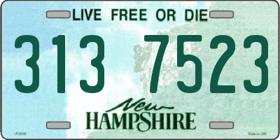 NH license plate 3137523