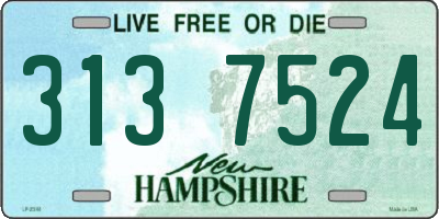 NH license plate 3137524