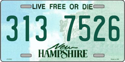 NH license plate 3137526